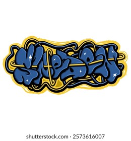 sweden country flag in graffiti art style