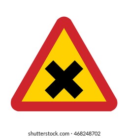 Sweden Crossroads with Priority to The Right Sign