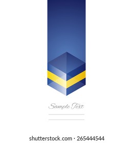 Sweden cube flag white background vector business brochure layout