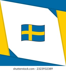 Schweden Flagge Abstraktes Hintergrunddesign Vorlage. Schweden Independence Day Banner Social Media Post. Schweden Unabhängigkeitstag