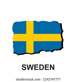 SWEDEN FLAG, ATTRACTIVE AND SIMPLE VECTOR