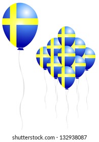 Sweden flag balloon