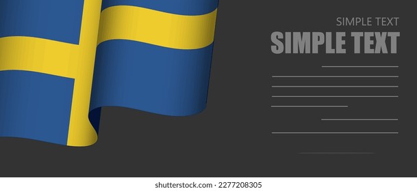 sweden flag banner rectangle background,sweden dark mode black tone wallpaper,website banner sweden black and white tone with grey text.