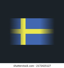 Sweden Flag Brush. National Flag