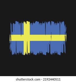 Sweden Flag Brush. National Flag