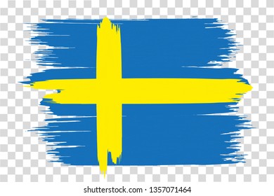 Sweden flag with brushstroke