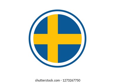Sweden Flag circle logo