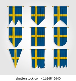 Sweden Flag in Different shapes, Flag of Sweden in Various Shapes