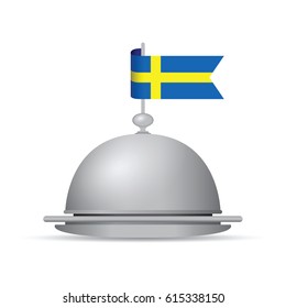 sweden flag dinner platter
