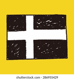 sweden flag doodle