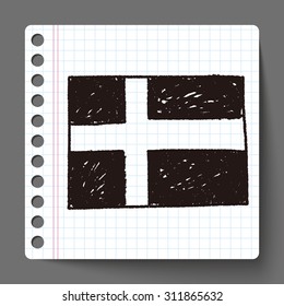 sweden flag doodle
