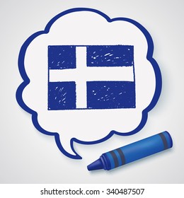 sweden flag doodle