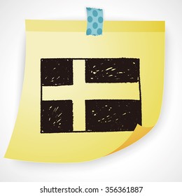 sweden flag doodle