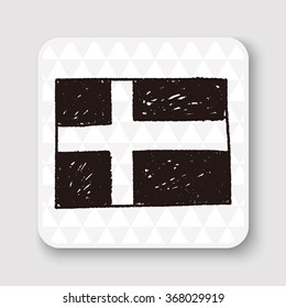sweden flag doodle
