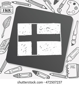sweden flag doodle