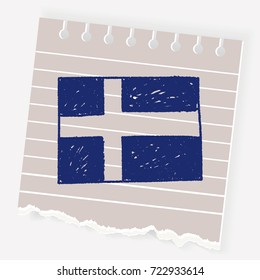 sweden flag doodle