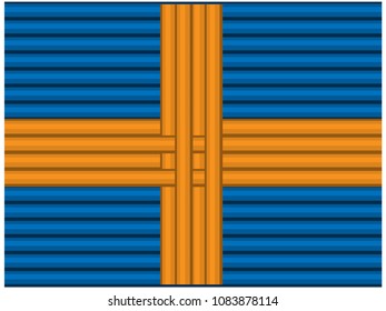 Sweden flag, flat design. Vector illustration.