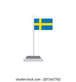 Sweden flag, Sweden flag flat design vector
