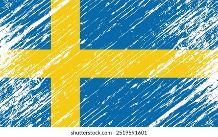 schwedische Flagge farbig Hintergrund Textur