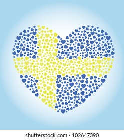 Sweden Flag Heart