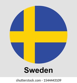 Sweden flag icon isolated vector illustration