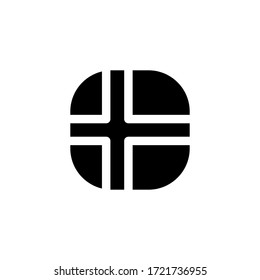 Sweden Flag Icon , National Flag Square Symbol .