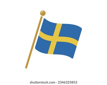 Ilustración vectorial de la bandera de Suecia