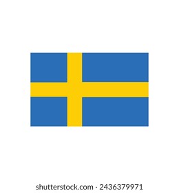 Icono de bandera de Suecia plantilla de vector ilustración diseño de logotipo