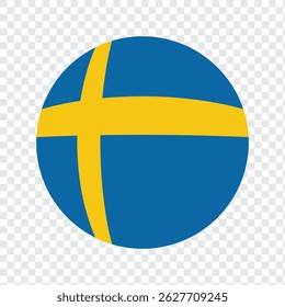 Sweden flag icon vector template illustration logo design