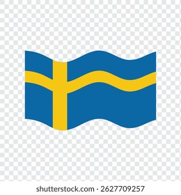 Sweden flag icon vector template illustration logo design