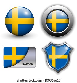 Sweden flag icons theme.