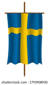 Schweden Flaggenbild-Vektorgrafik. EPS.file