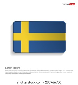 Sweden flag isolated on white background - vector illustration
