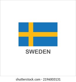 Diseño de símbolo de representación vectorial del logotipo de la bandera de Suecia