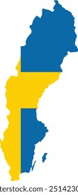 Sweden Flag in Map, Sweden Map with Flag, Map of Sweden, Map with Flag, Nation Flag Sweden