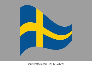 Schwedenflagge, Schwedenflagge, Schwedenflagge Nationalsymbol, Vektorgrafik, Rechteck Schwedenflagge, Flache Vektorgrafik
