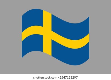 Schwedenflagge, Schwedenflagge, Schwedenflagge Nationalsymbol, Vektorgrafik, Rechteck Schwedenflagge, Flache Vektorgrafik
