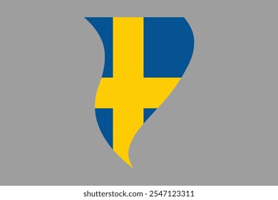 Schwedenflagge, Schwedenflagge, Schwedenflagge Nationalsymbol, Vektorgrafik, Rechteck Schwedenflagge, Flache Vektorgrafik
