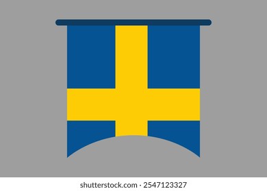 Schwedenflagge, Schwedenflagge, Schwedenflagge Nationalsymbol, Vektorgrafik, Rechteck Schwedenflagge, Flache Vektorgrafik
