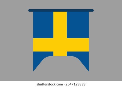 Schwedenflagge, Schwedenflagge, Schwedenflagge Nationalsymbol, Vektorgrafik, Rechteck Schwedenflagge, Flache Vektorgrafik
