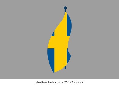 Schwedenflagge, Schwedenflagge, Schwedenflagge Nationalsymbol, Vektorgrafik, Rechteck Schwedenflagge, Flache Vektorgrafik
