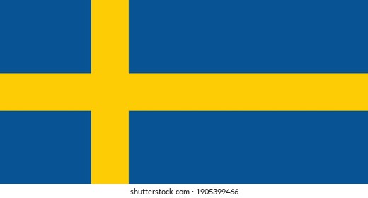 Sweden flag national emblem graphic element Illustration template design
