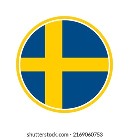 Sweden flag, official colors and proportion correctly. National Sweden flag. Flat vector illustration. EPS10.