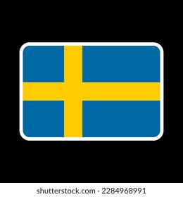 Sweden flag, official colors and proportion. Vector illustration.