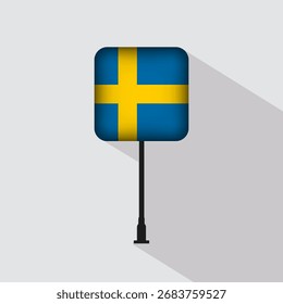 Vektorgrafik der schwedischen Flaggenpole