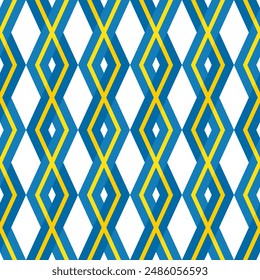 sweden flag rhombus pattern background. vector illustration