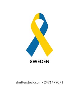  Schweden Flagge Band Vektorgrafik Design.