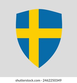 Schweden Flagge in Schildform Rahmen