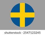 Sweden flag sign, Sweden flag vector graphic, Sweden country flag is a symbol of freedom, National Sweden flag, vector illustration
