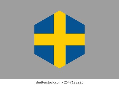 Schweden Flagge Zeichen, Schweden Flagge Vektorgrafik, Schweden Landesflagge ist ein Symbol der Freiheit, Nationale Schweden Flagge, Vektorgrafik
